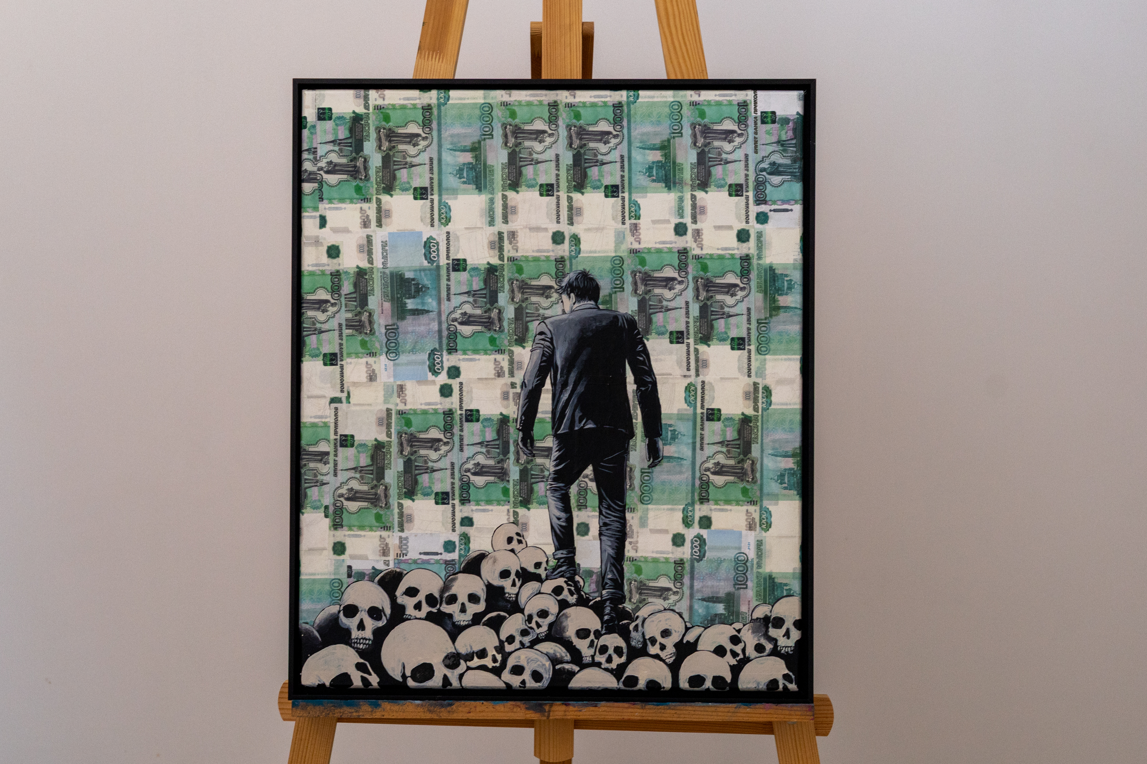 "По головам" — Акрил • artboard • 50×60 см